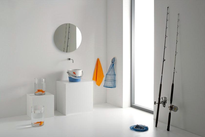 8801 - 8803 Накладная раковина на столешницу  овальная Scarabeo Ceramiche Bucket - Вид №2