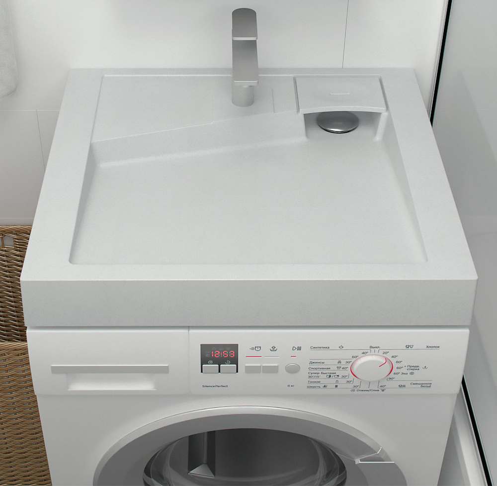 Раковина накладная Formastone Атлант (над стиральной машиной) * крепление в комплекте Атлант 501 - Вид №3