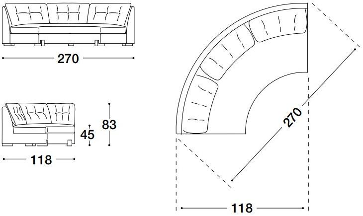 VOLPI Модульный диван Luigi volpi Lv-20001 - Вид №3