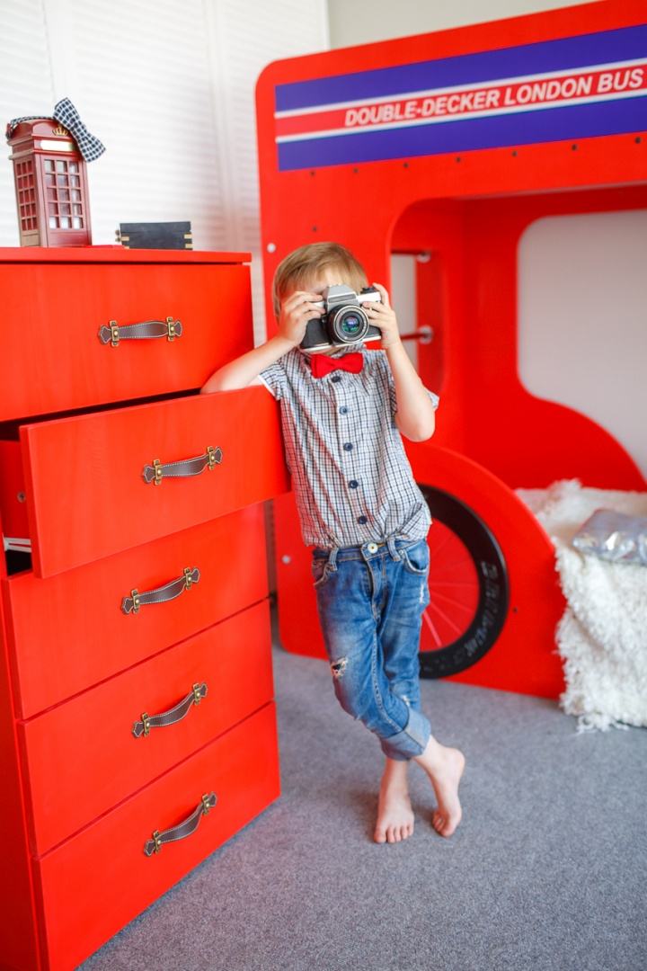 Комод детский высокий с 5 ящиками "Лондон" МАНДАРИН ЛОНДОН 178735 Красный Santreyd  - Вид №10