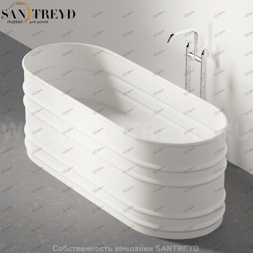 Ванна свободностоящая VIEQUES стальная белая Agape AVAS0911ZZ