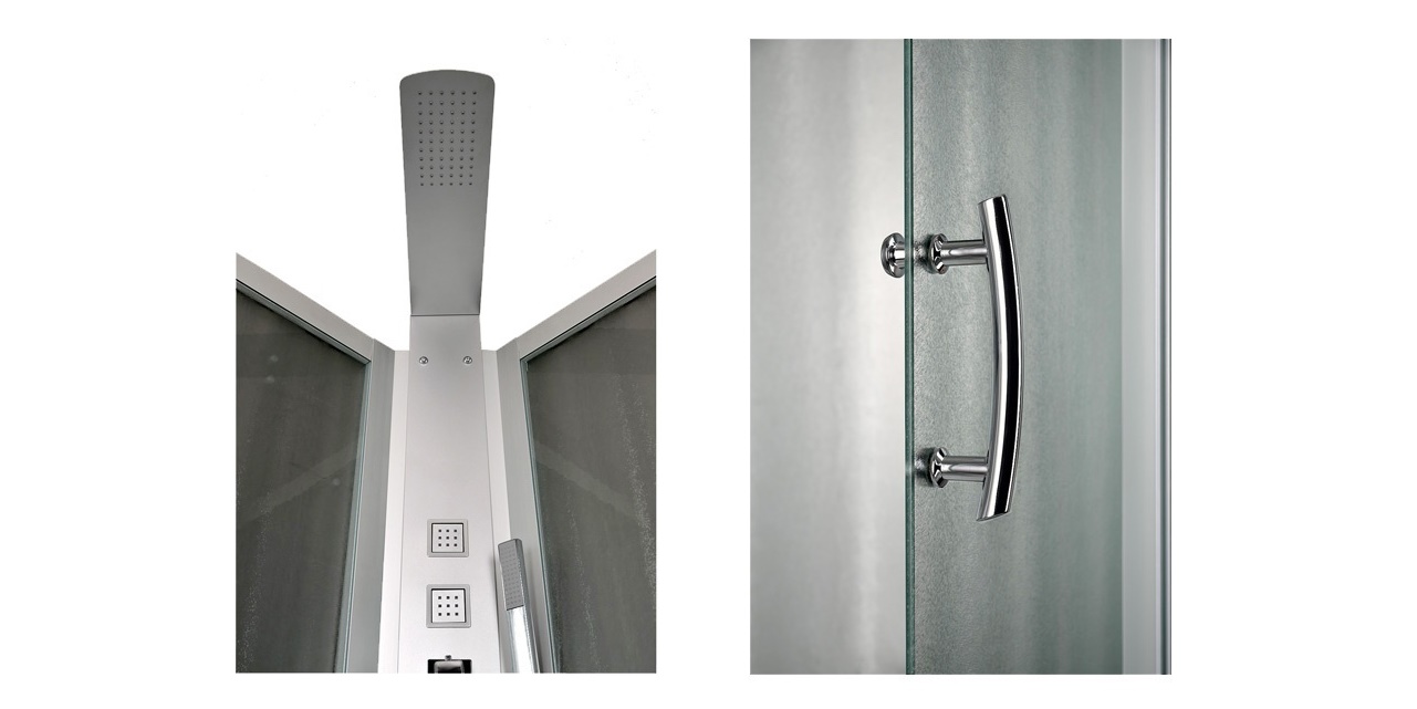 Закрытая душевая кабина Aquanet Penta 2 Rain 90.5x90.5 тонированное стекло 00184488 - Вид №3