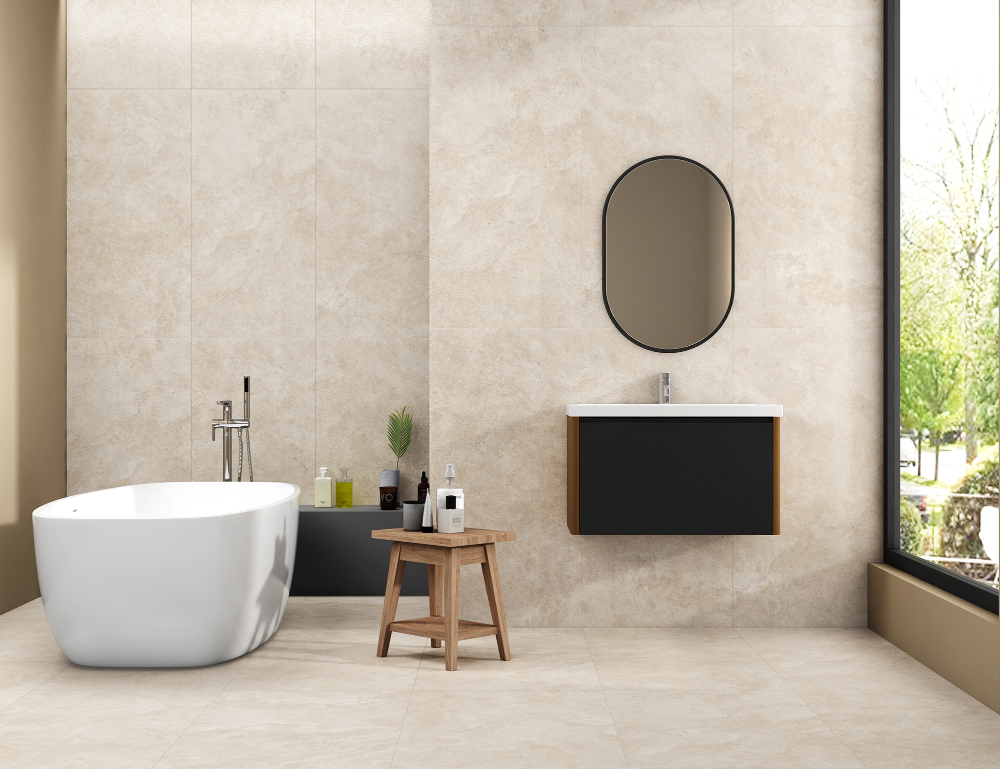 ARAWAK BEIGE: Элегантность природного камня RT7003-B Arcadia Ceramica