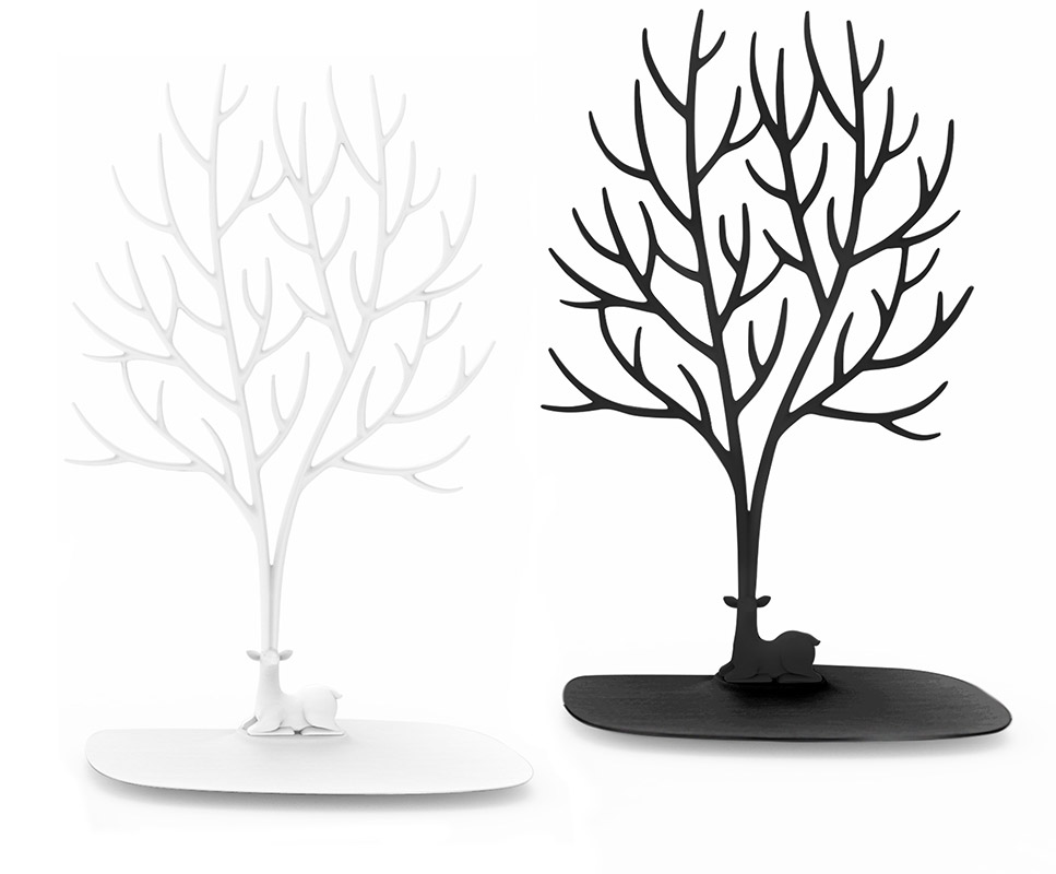 Декоративный органайзер для украшений Deer большой черный Qualy QL10172BK - Вид №1