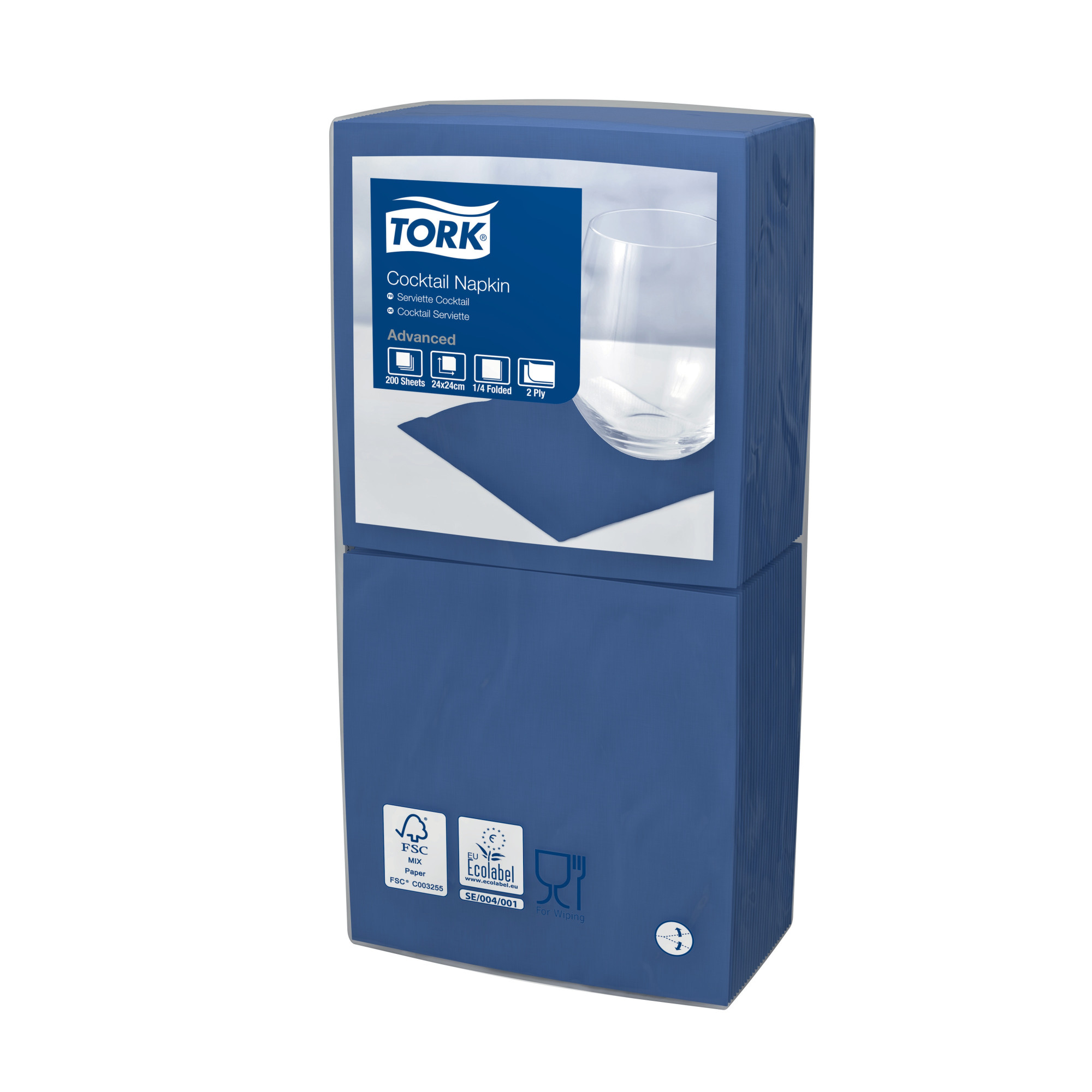 47782539 Коктейльная салфетка темно-синего цвета Tork 