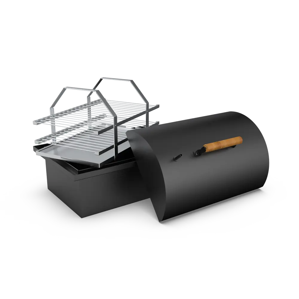 Коптильня Smoky Lux 55 Black 55х36х40 см сталь черный Santreyd STLM-2045207