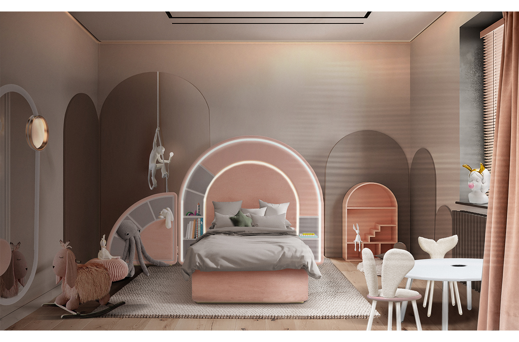 CIST277 Детская односпальная кровать Жевательная резинка Circu  - Вид №4