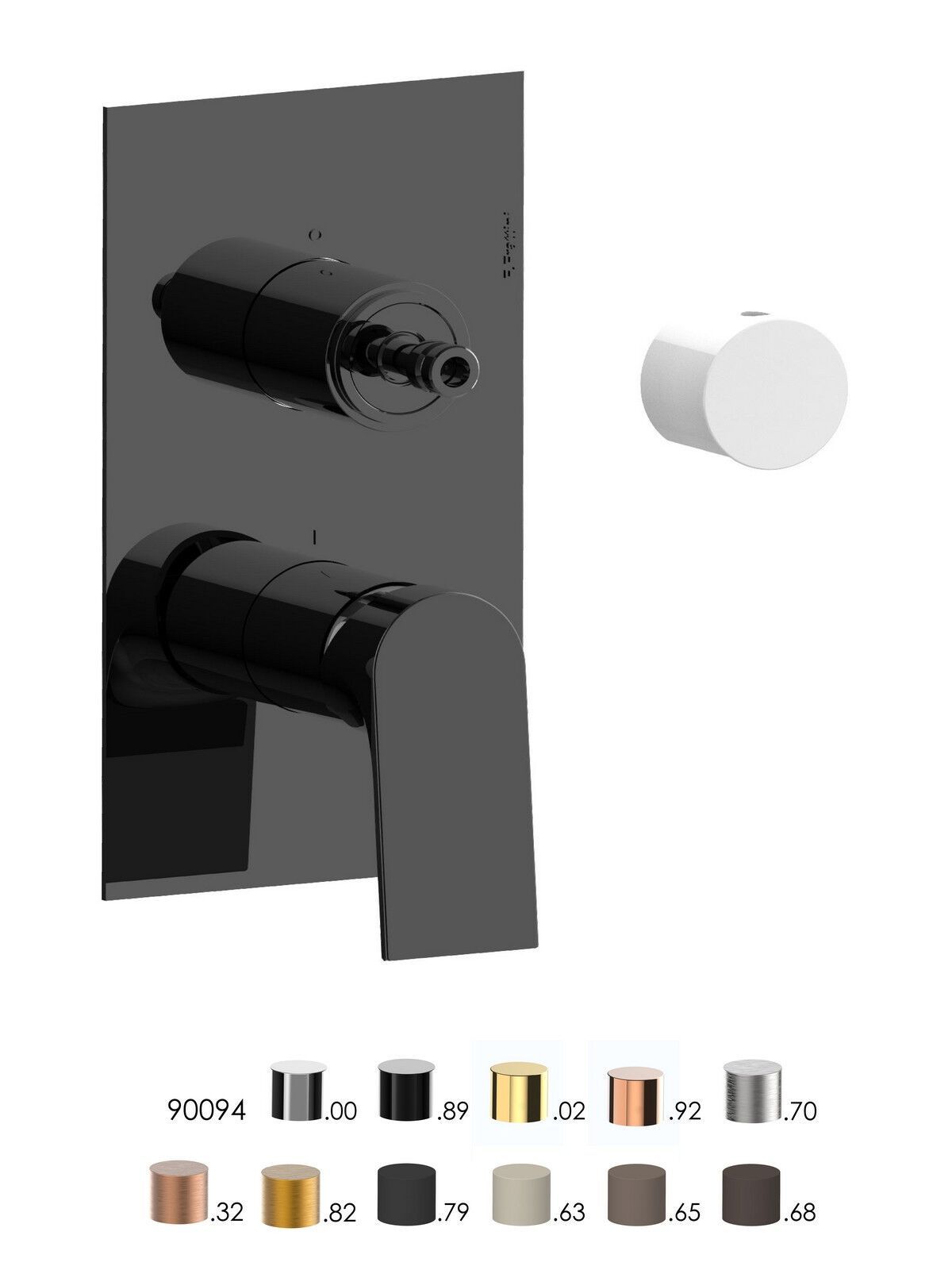 Однорычажный встраиваемый смеситель для душа с переключателем Rubinetterie Frattini Нарцисс ARCH-00057077 - Вид №12