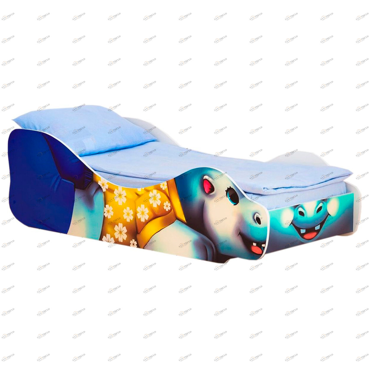 Детская кровать "Бегемот Мотя" БЕЛЬМАРКО  326791 Синий Santreyd 