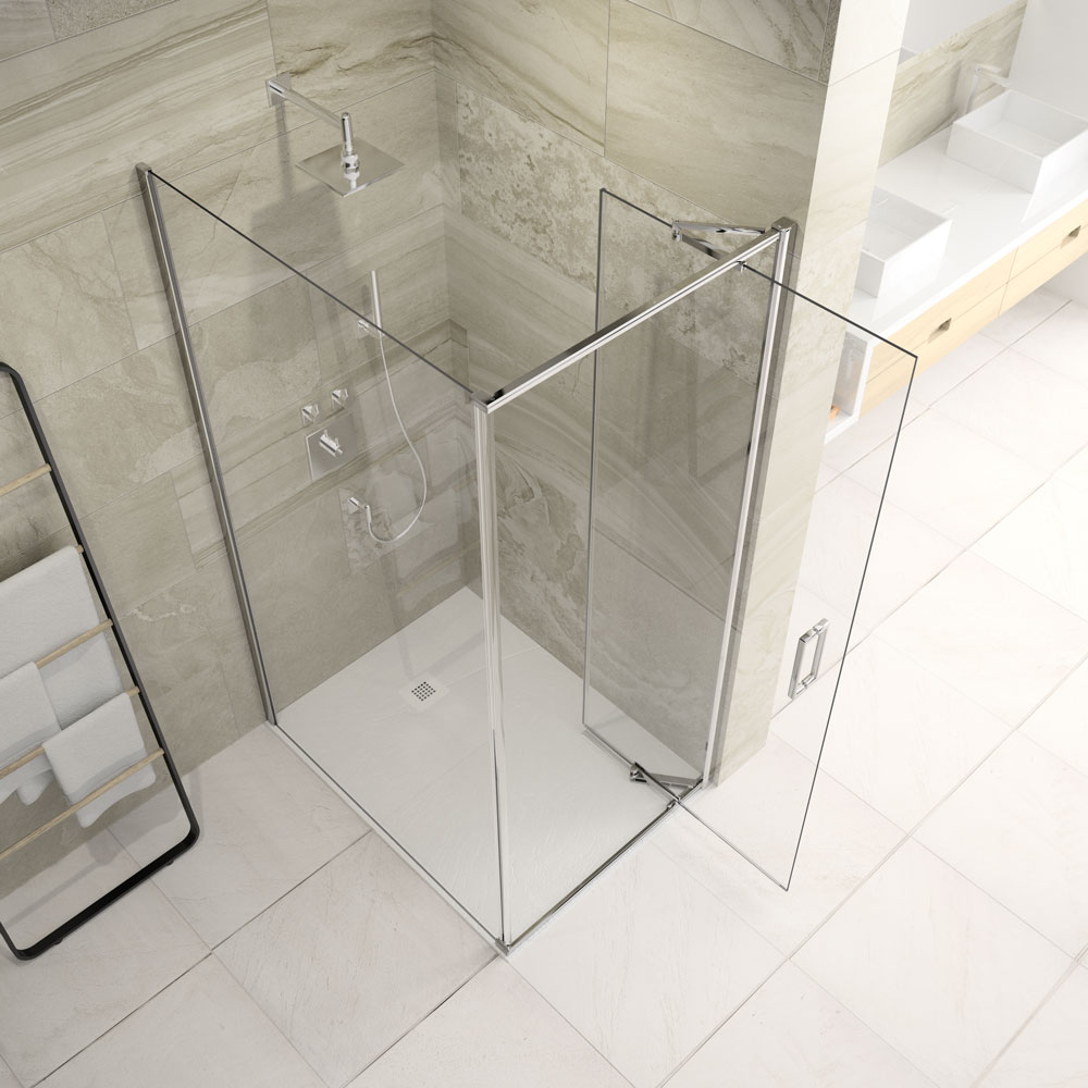 Торцевая панель для монтажа с дверью AR8SP76NF Merlyn Arysto Хромированный 