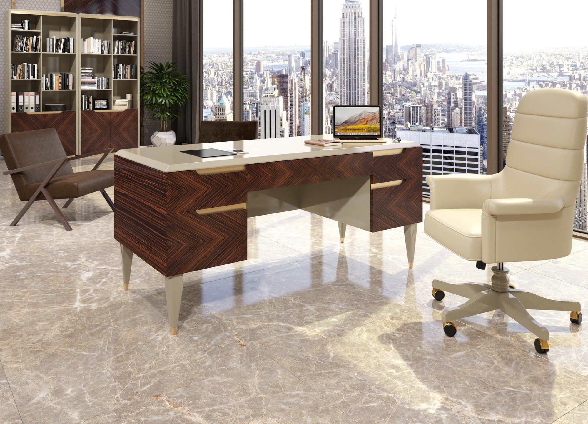 Прямоугольный стол из массива дерева с ящиками GUERRA VANNI Clizia ARCH-00042590 - Вид №2