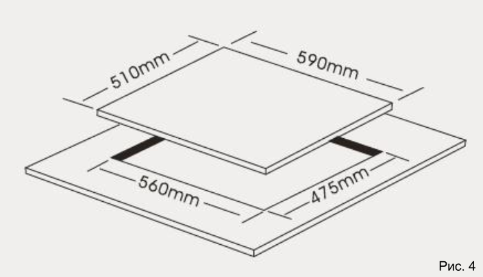 8163973 Газовая варочная поверхность Ricci HBS4501D STDN-0075306 - Вид №6