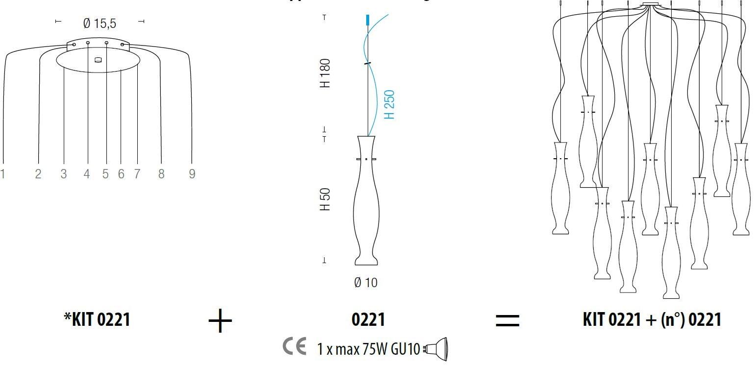 Sylcom Подвесной светильник из стекла Diva sun-id-1348063 - Вид №4