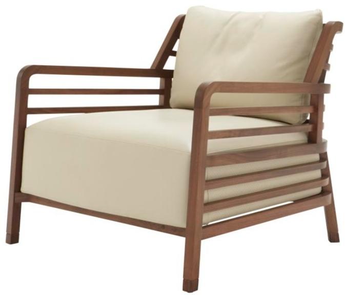 Ligne Roset Кожаное кресло с подлокотниками Flax 12190155 - Вид №1