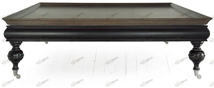 MARIONI Низкий квадратный журнальный столик из массива дерева Thor 02074