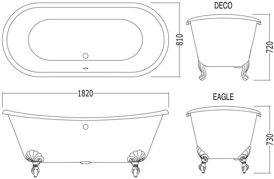 Devon&Devon Чугунная ванна Admiral sun-id-1416420 - Вид №7