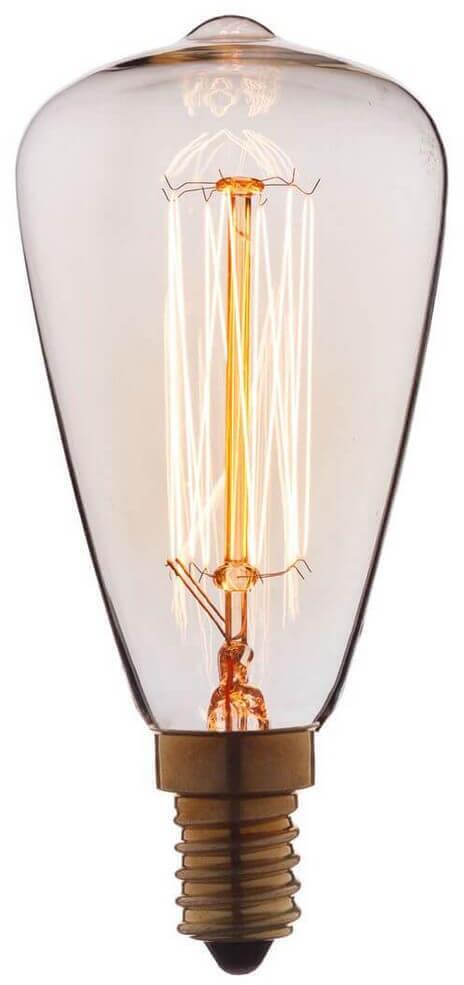 4840-F Лампа накаливания E14 40W прозрачная Loft IT Edison Bulb