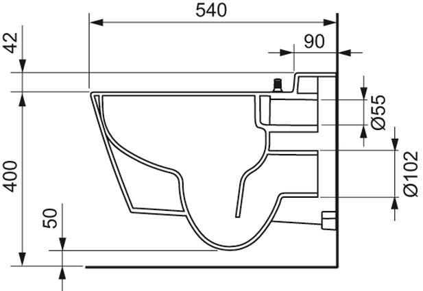 Подвесной унитаз настенный Белый Tece  Германия sun-id-1405712 - Вид №7