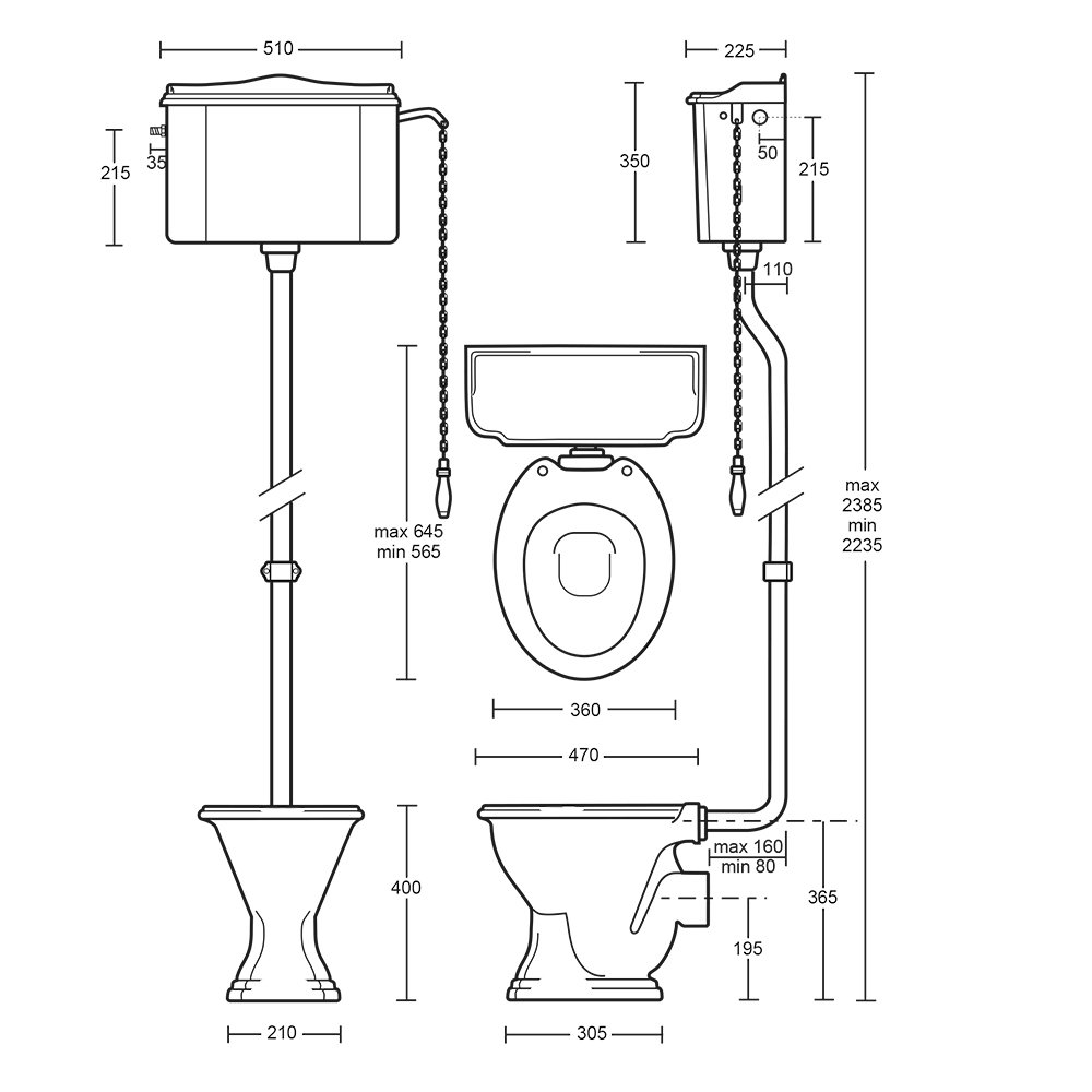 IMSR130 Кастрюля Heyford, цистерна высокого уровня и кронштейны с латунным покрытием Heyford Imperial  - Вид №2
