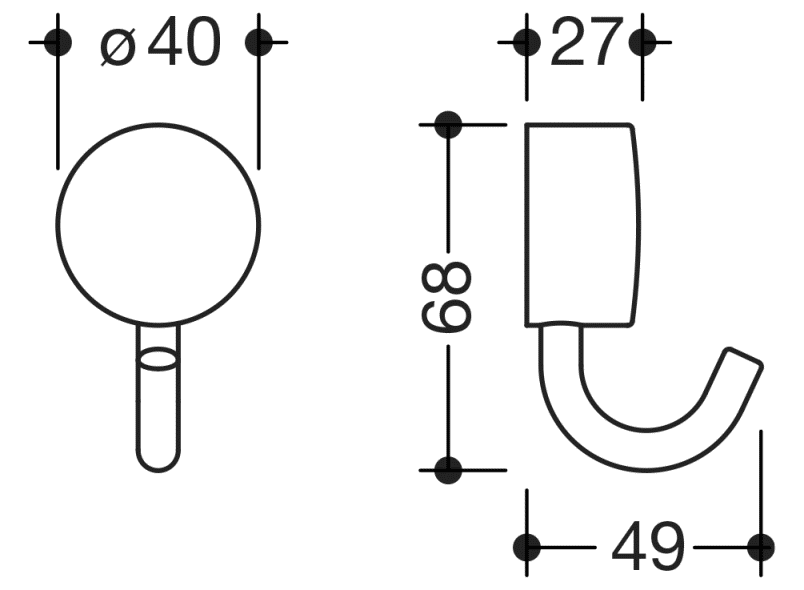 815.90.01040 HEWI Haken  - Вид №1