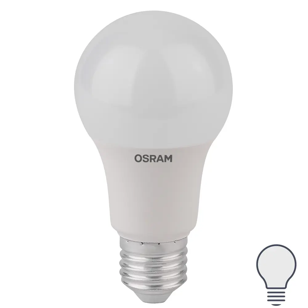 Лампа светодиодная Osram 8 5Вт 806Лм E27 нейтральный белый свет STLM-2137099