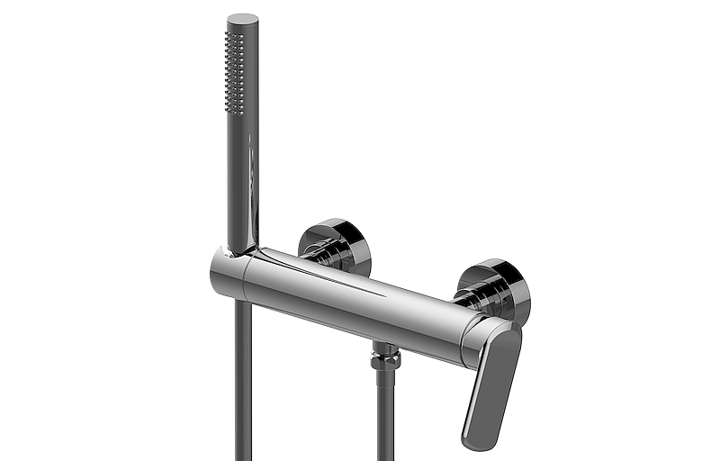 EX-6372-LM61W Wall-mounted shower mixer with handshower set GRAFF Onda