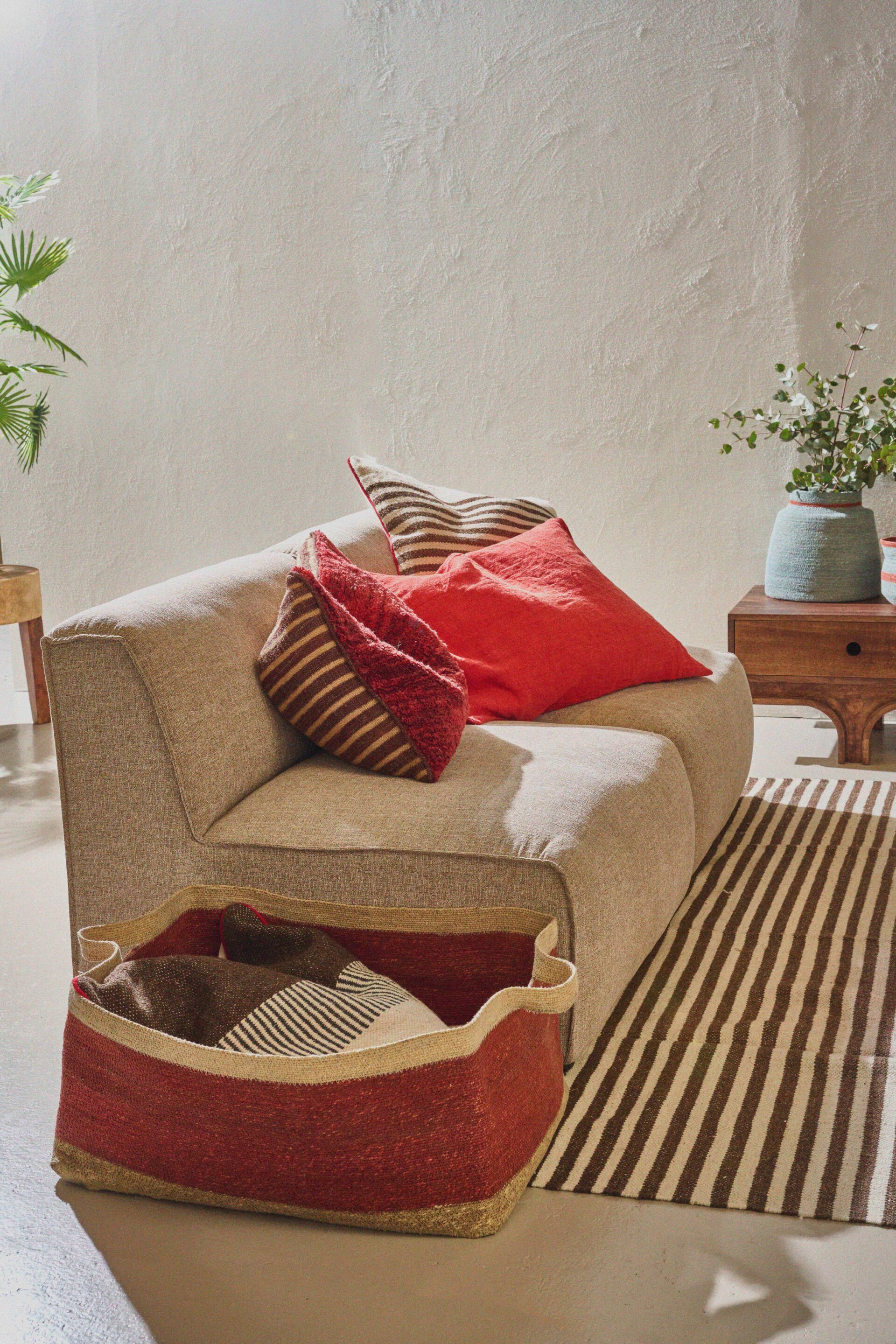 Шерстяная полосатая подушка для пола POMAX Памплона ARCH-00063369 - Вид №1