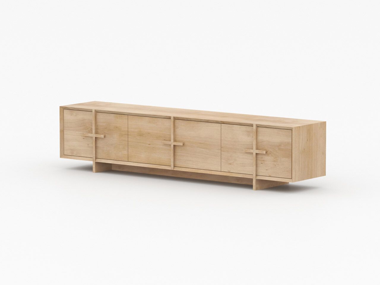 Твердый деревянный низкий ТВ-шкаф Air Division Norton ARCH-00031237 - Вид №1