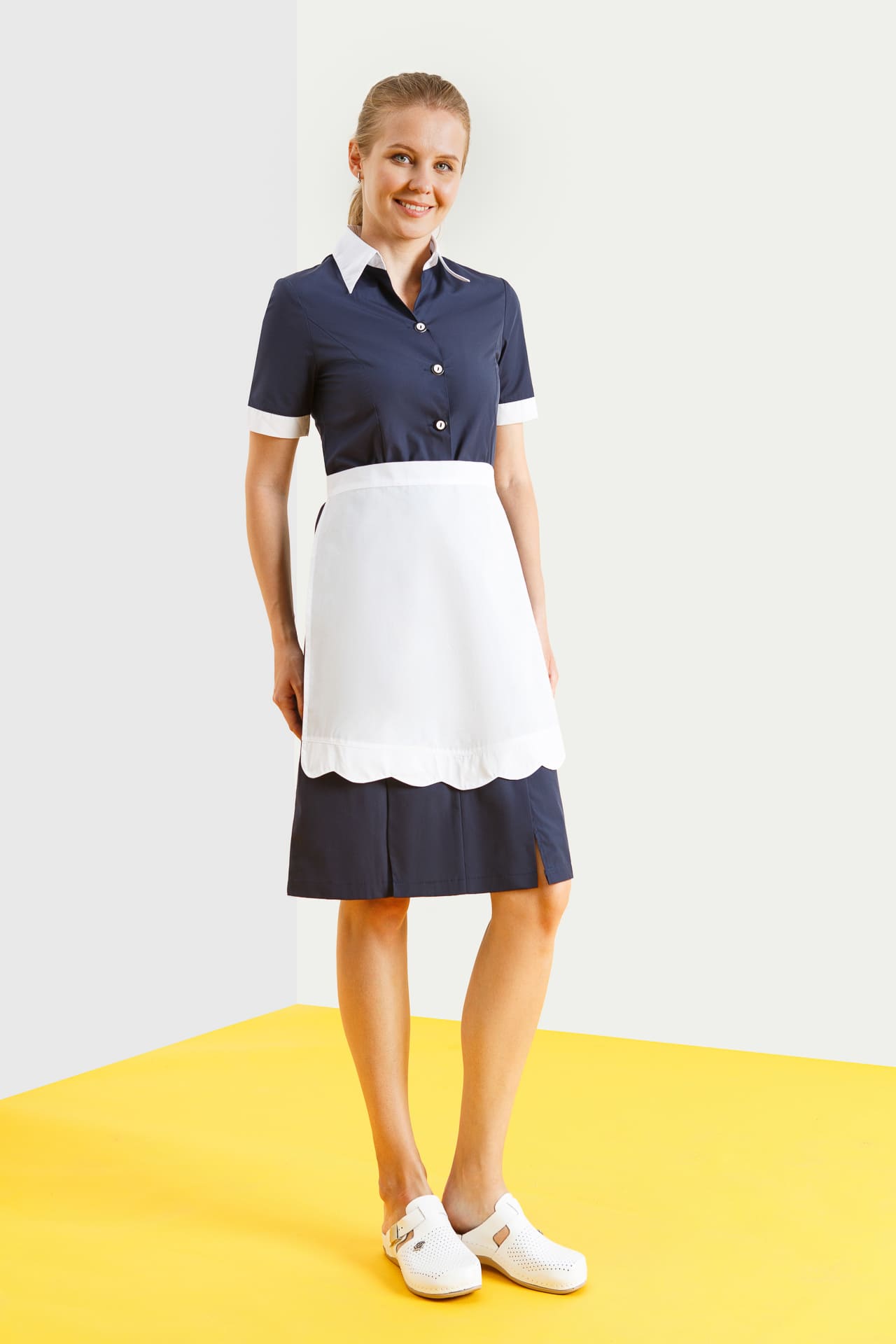 4957087 Фартук укороченный  цвет white (белый) GRACE  Одежда для обслуживающего персонала  размер  - Вид №6