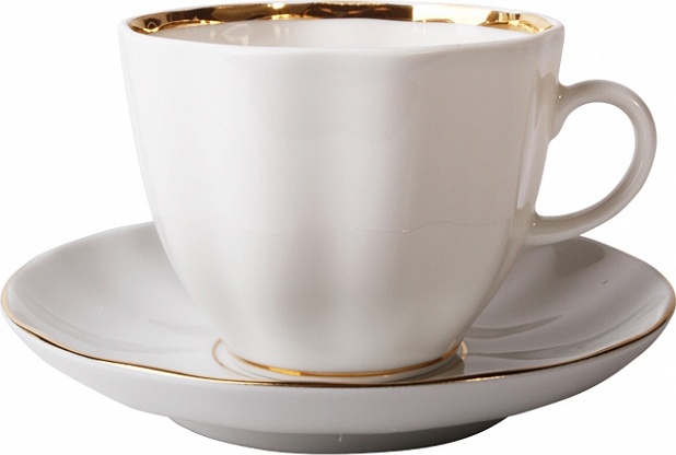 10529396 Императорский фарфоровый завод Чашка кофейная с блюдцем "Белоснежка" "Тюльпан" Фарфор твердый 