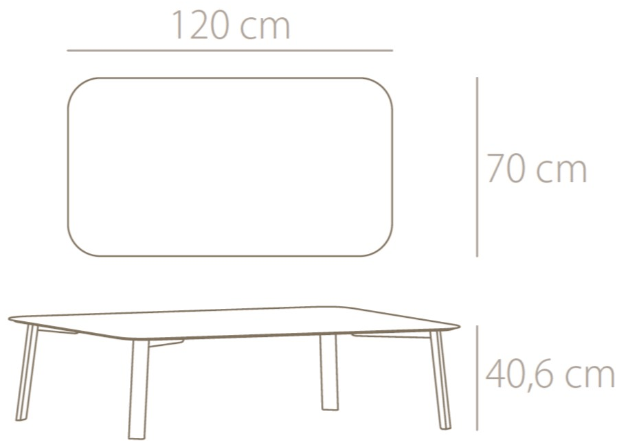 Punt Низкий прямоугольный деревянный журнальный столик Stockholm sun-id-1425518 - Вид №3