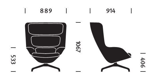 Вращающееся кресло с высокой спинкой Herman Miller Striad ARCH-00056520 - Вид №9