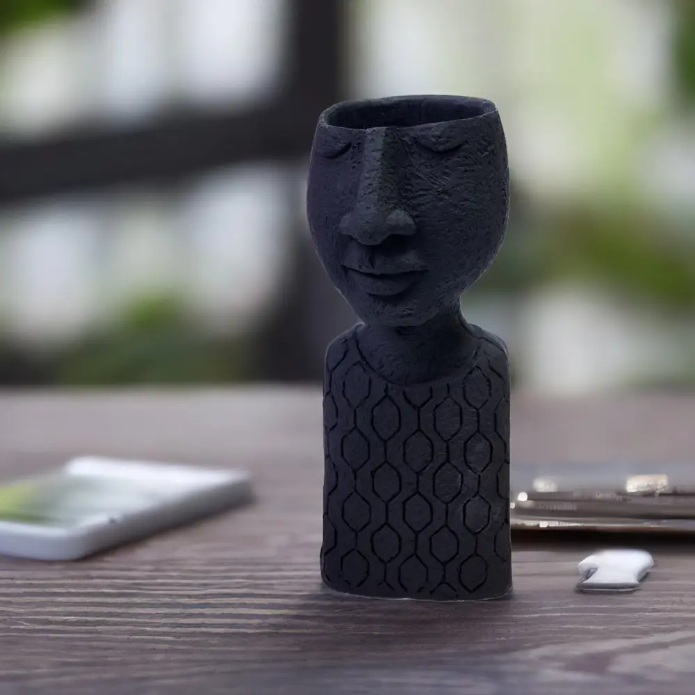 Ваза-органайзер Тайсон гипс цвет черный 29.3 см EVIS STLM-2087688 - Вид №3