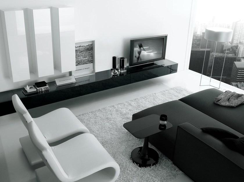 Poliform Модульная лакированная стенка для хранения с подставкой под телевизор sun-id-1460322 - Вид №1