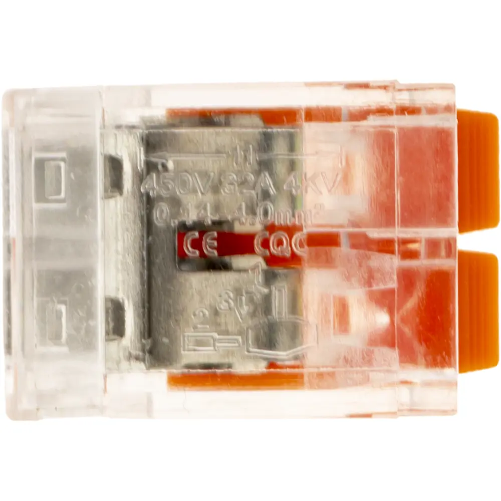 84509772 Клеммы соединительные монтажные с рычажком Duwi СМК 223-412 2-проводные 4мм² прозрачные 5шт 26612 9 STLM-1102142  - Вид №5