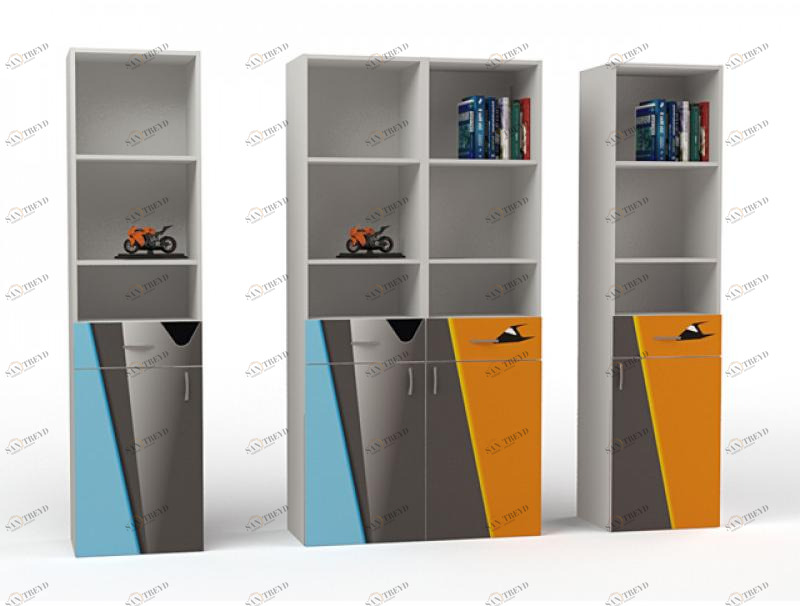 Стеллаж узкий ABC-KING Pilot левый серый каркас 4631147957788