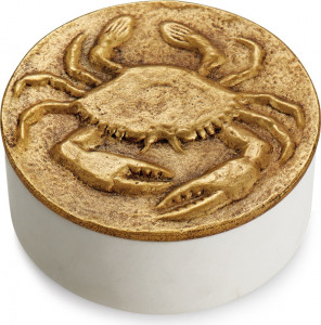 10614495 Michael Aram Шкатулка Michael Aram "Знаки Зодиака.Рак" 11см Мрамор, алюминий