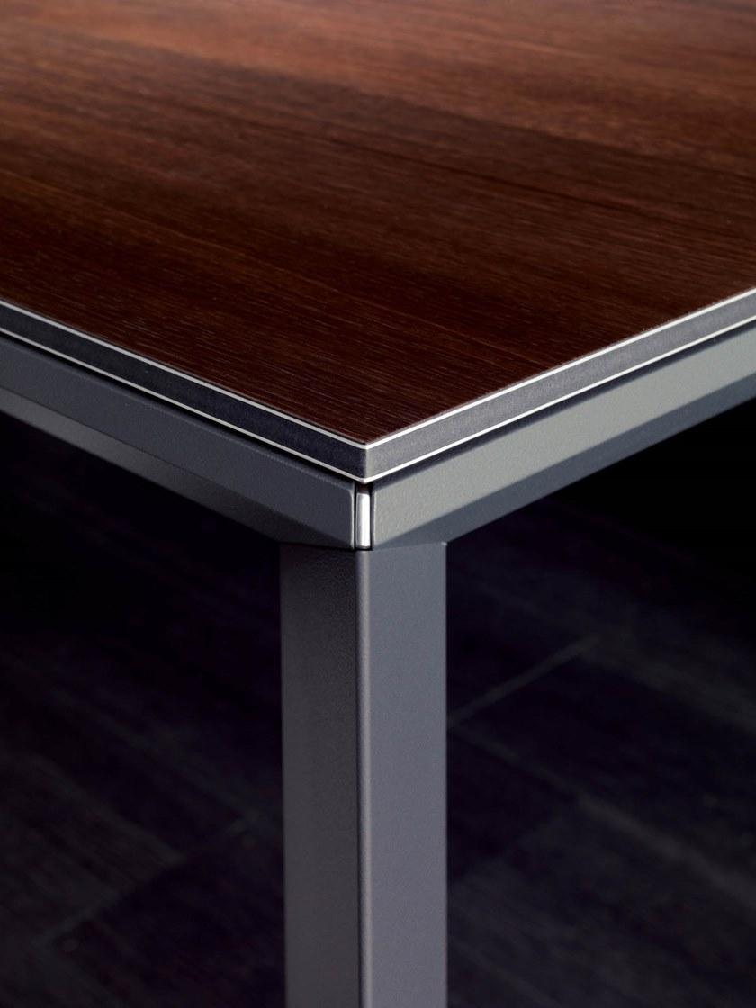 Ozzio Italia Раздвижной обеденный стол из алюминия и дерева  T205  - Вид №7