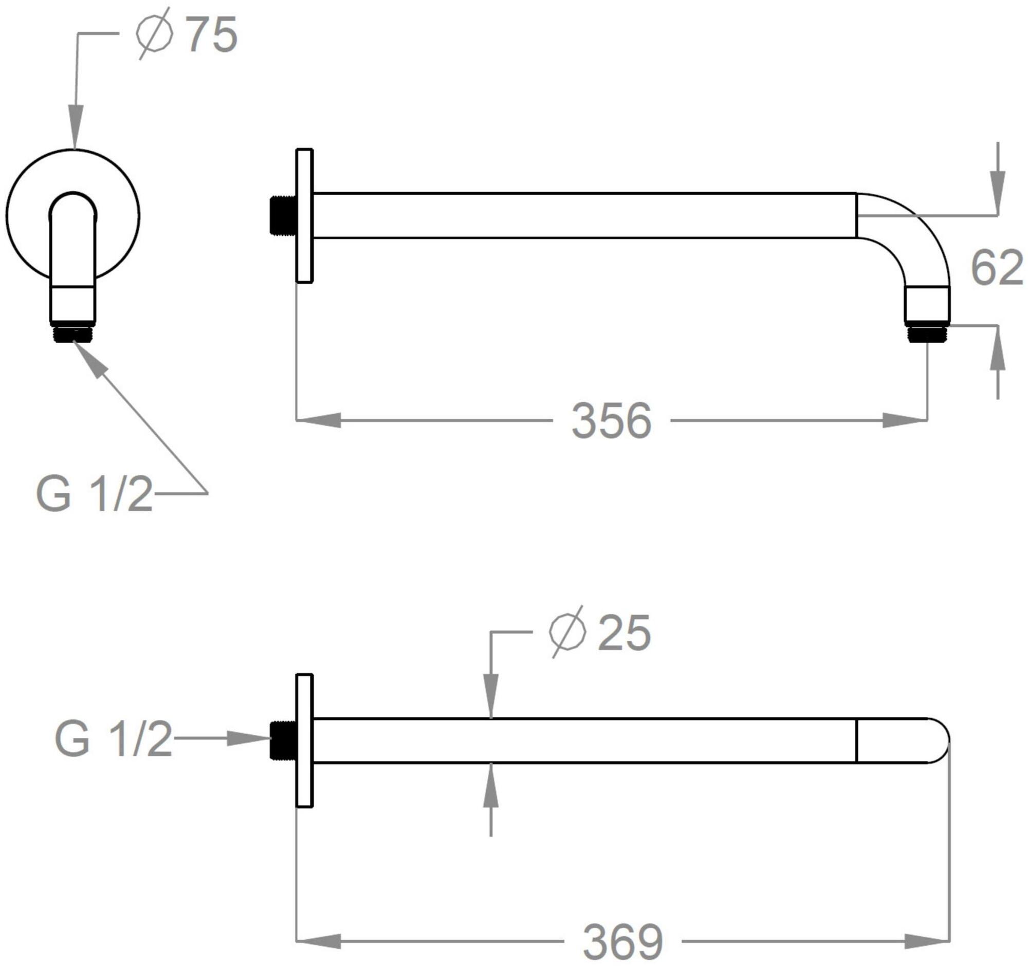 Fir Italia Настенный держатель для душа из нержавеющей стали Showerssteel 0554131 - Вид №1