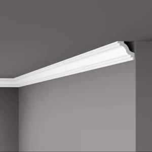 Плинтус потолочный полистирол ударопрочный NMC C2-RU белый 40x40x2000 мм