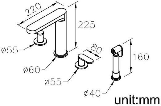JUSTIME Смеситель для кухни с вытяжным душем Charming sun-id-1471192 - Вид №2