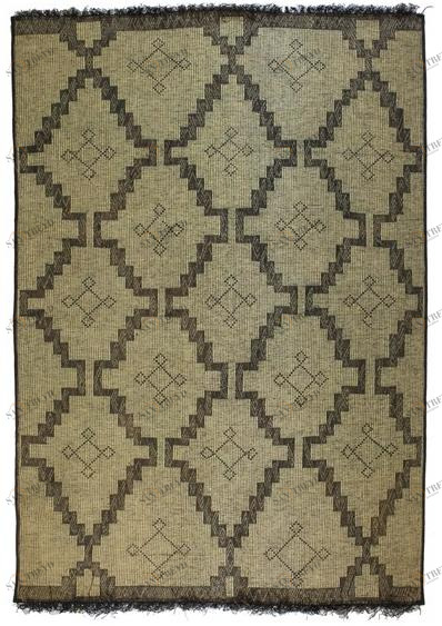 AFOLKI Прямоугольный коврик из дерева и кожи Tuareg St72tu