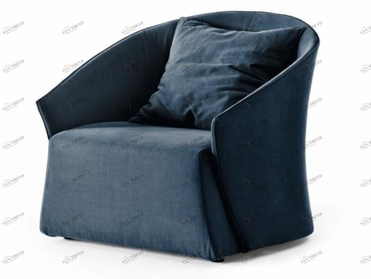 Saba Italia Кресло из ткани со съемным чехлом с подлокотниками sun-id-1514368