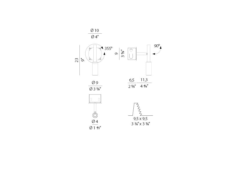 Алюминиевый регулируемый светодиодный настенный светильник Panzeri платье-футляр ARCH-00142208 - Вид №2
