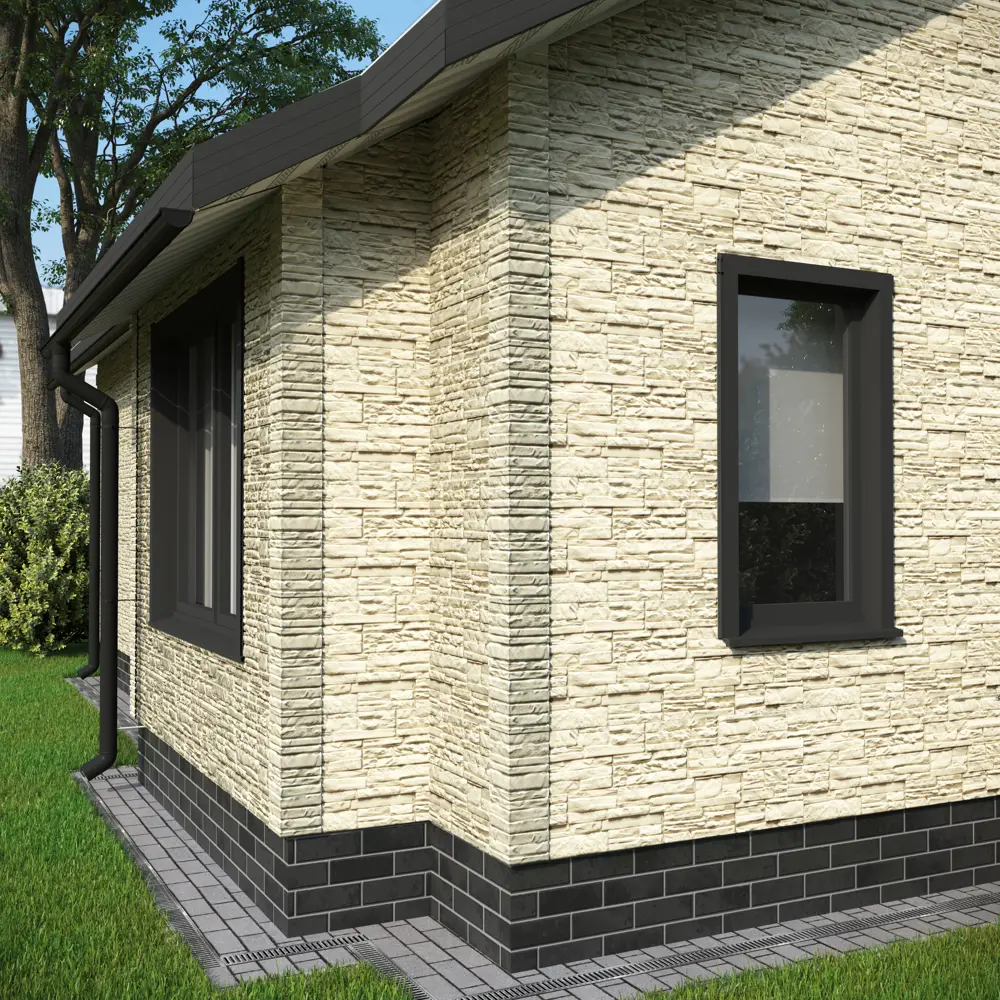 Фасадная панель Docke Сланец 1.19 м 0.44 м² светло-желтый DÖCKE Алтай STLM-2049559 - Вид №3