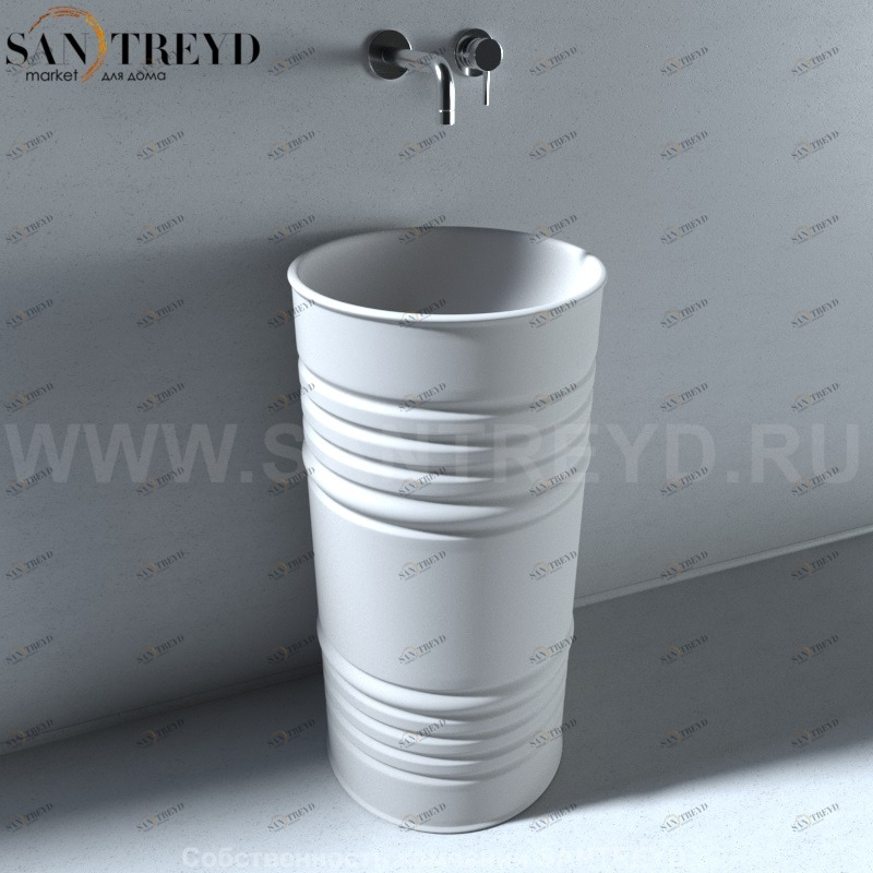 474359 Напольная раковина стоящая круглая Kerasan Artwork