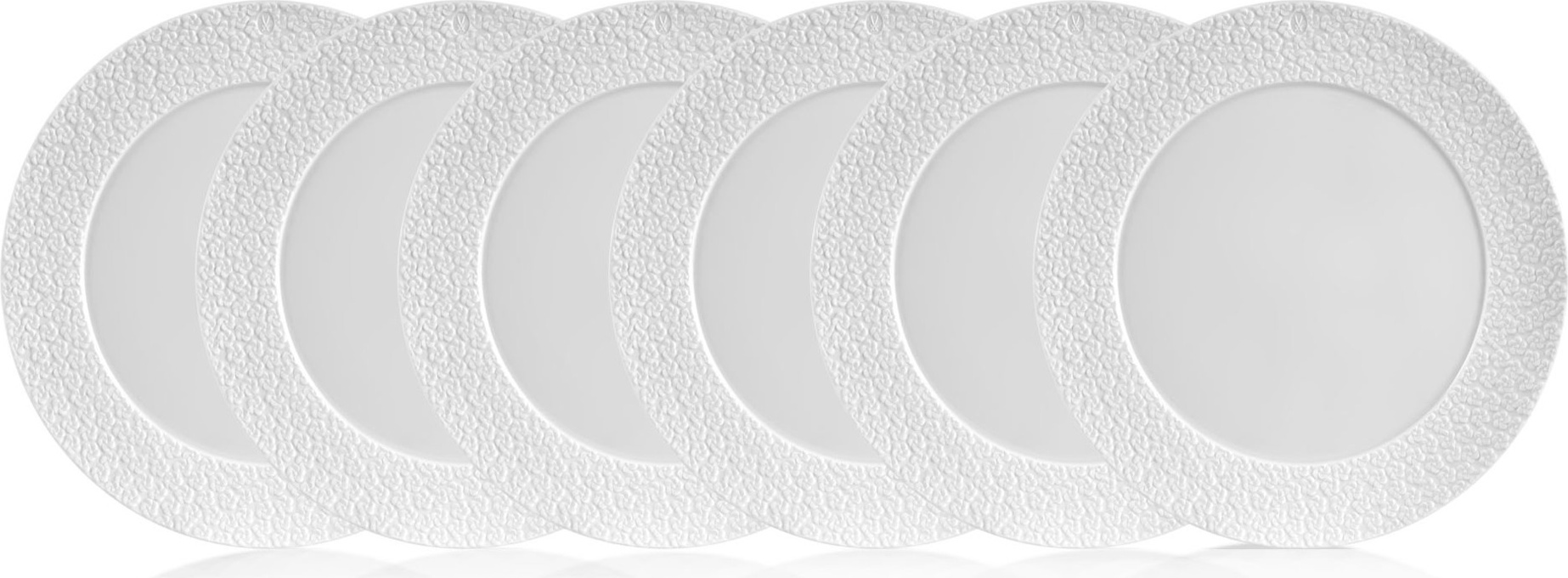 10664336 Meissen Набор из 6 тарелок десертных Meissen "Королевский цвет. Белый бисквит", 22см Фарфор 