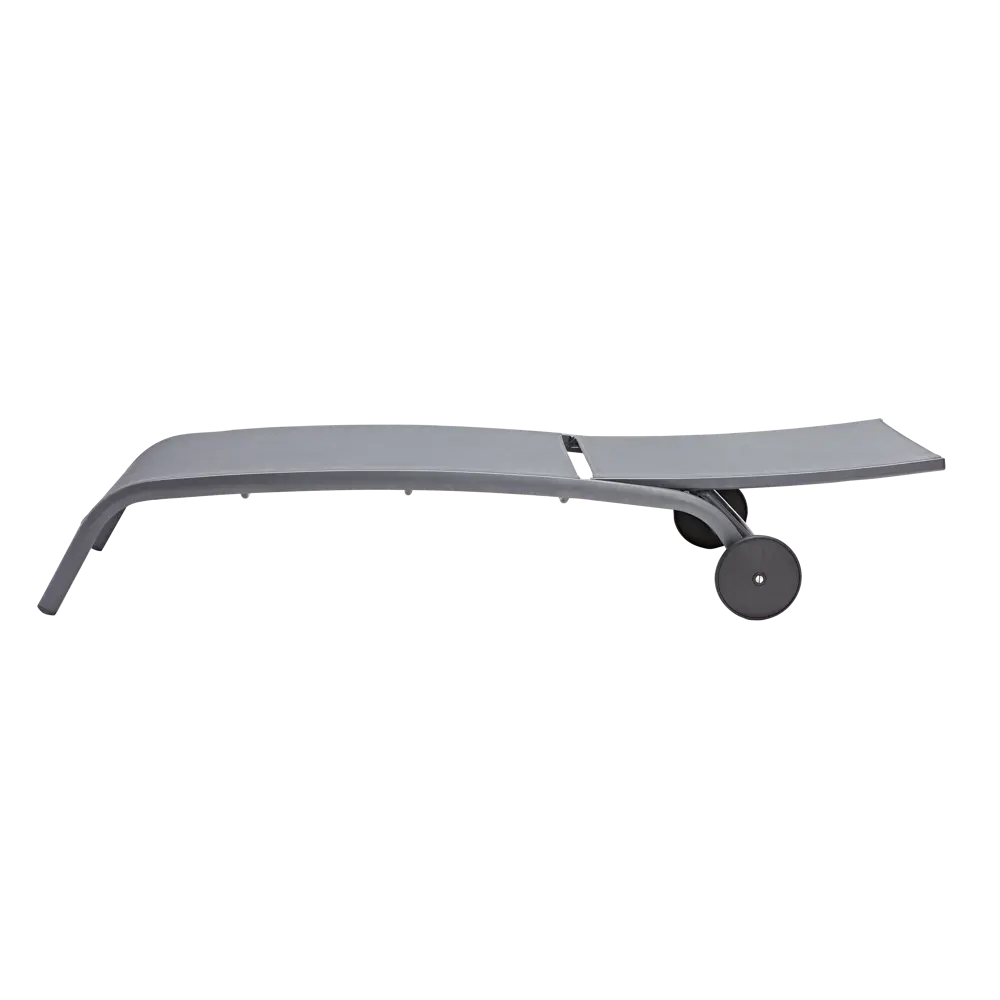 Шезлонг с колесами Naterial Lyra 207х63 см алюминий/ текстиль темно-серый 82232587 STLM-2005957  - Вид №4