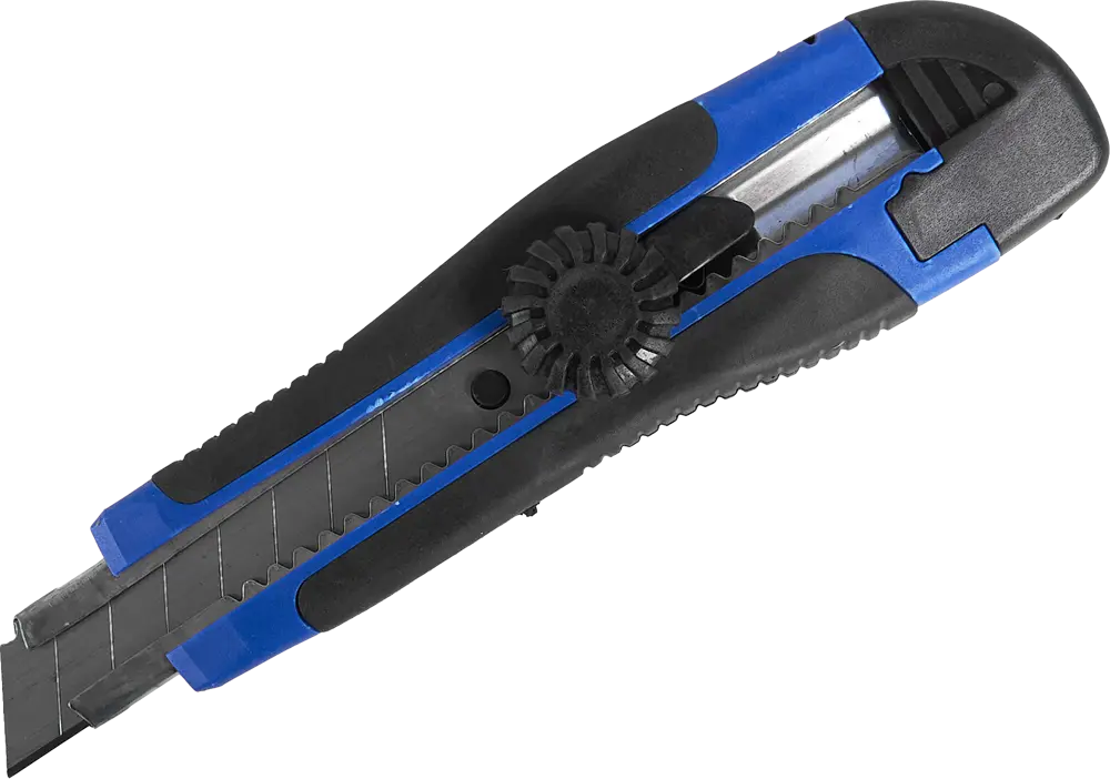 Строительный нож Vertextools с противоскользящей рукояткой и сегментным лезвием 18 мм 84657015