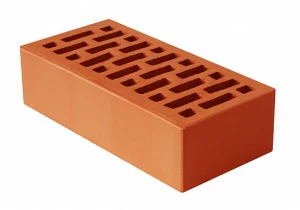 Кирпич облицовочный одинарный М-150 красный персик Новомосковский